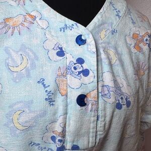 Mickey Unlimited VTG Mouse Pale Blue Kids Pajama Top - Great condition S/M